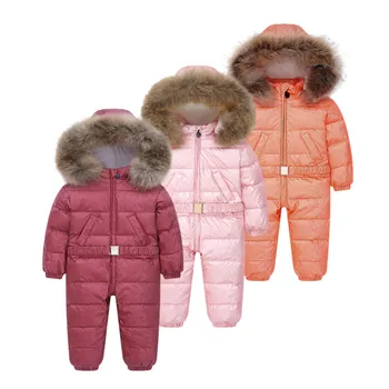 -35 stupňov ruskej zimné kabáty detské Oblečenie zimné kombinézy pre deti jumpsuit nadol + fleece zahustiť vody dôkaz chlapcov