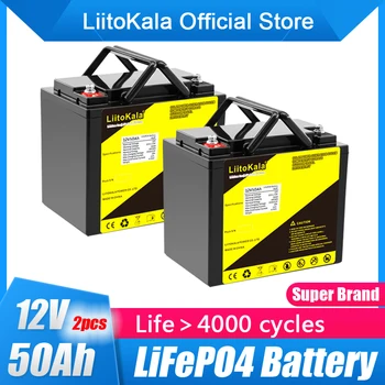 2 ks/veľa LiitoKala 12.8 v 50AH 60AH lifepo4 batérie s 50A BMS Pre 12V batérie, RV Xenon svetlo Slnečnej energie skladovanie Invertor