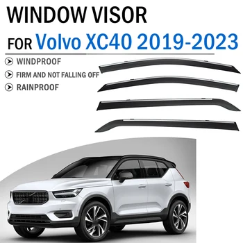 PRE Volvo XC40 2019-2023 Okno Clonu Deflektor Clony proti oslneniu Tieň, Slnko, Dážď Stráže Dymový Kryt Štít Markíza Výbava Auto Príslušenstvo