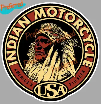 Indický Motocykel Dievčinu Nálepky Vinyl Laminované Kotúča, pre Všetky Vaše Autá Pretekárske Notebook Motocyklové Prilby batožinového priestoru Surfovať Camper