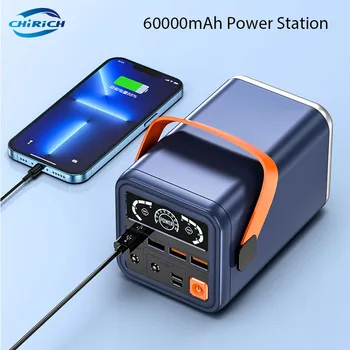 60000mAh Portable Power Bank PD65W Rýchle Nabitie Vonkajšie Powerbank Núdzové Náhradné Batérie LED Svetlo Pre iPhone Xiao Notebook