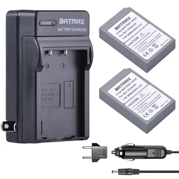 Batmax 2 KS PS-bls5 BLS-5 BLS5 BLS 5 BLS-50 Batérie +Digital Wall Nabíjačka pre Olympus OM-D E-M10, PEN E-PL2, E-PL5, E-PL6,