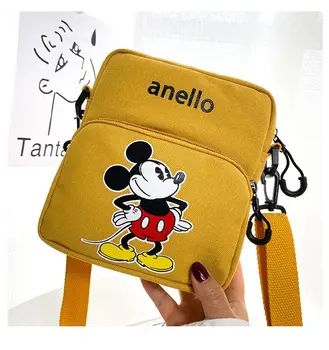Disney karikatúry žena taška prenosné plátno taška nové taška cez rameno Mickey tlač crossbody taška minnie mouse taška